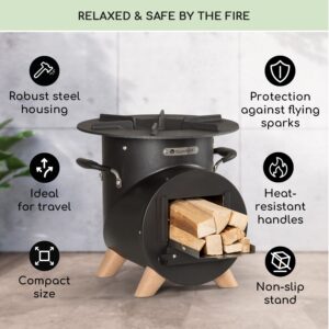 Blumfeldt Oshima Rocket Stove Camping Stove šetrný k životnému prostrediu mobilná oceľ