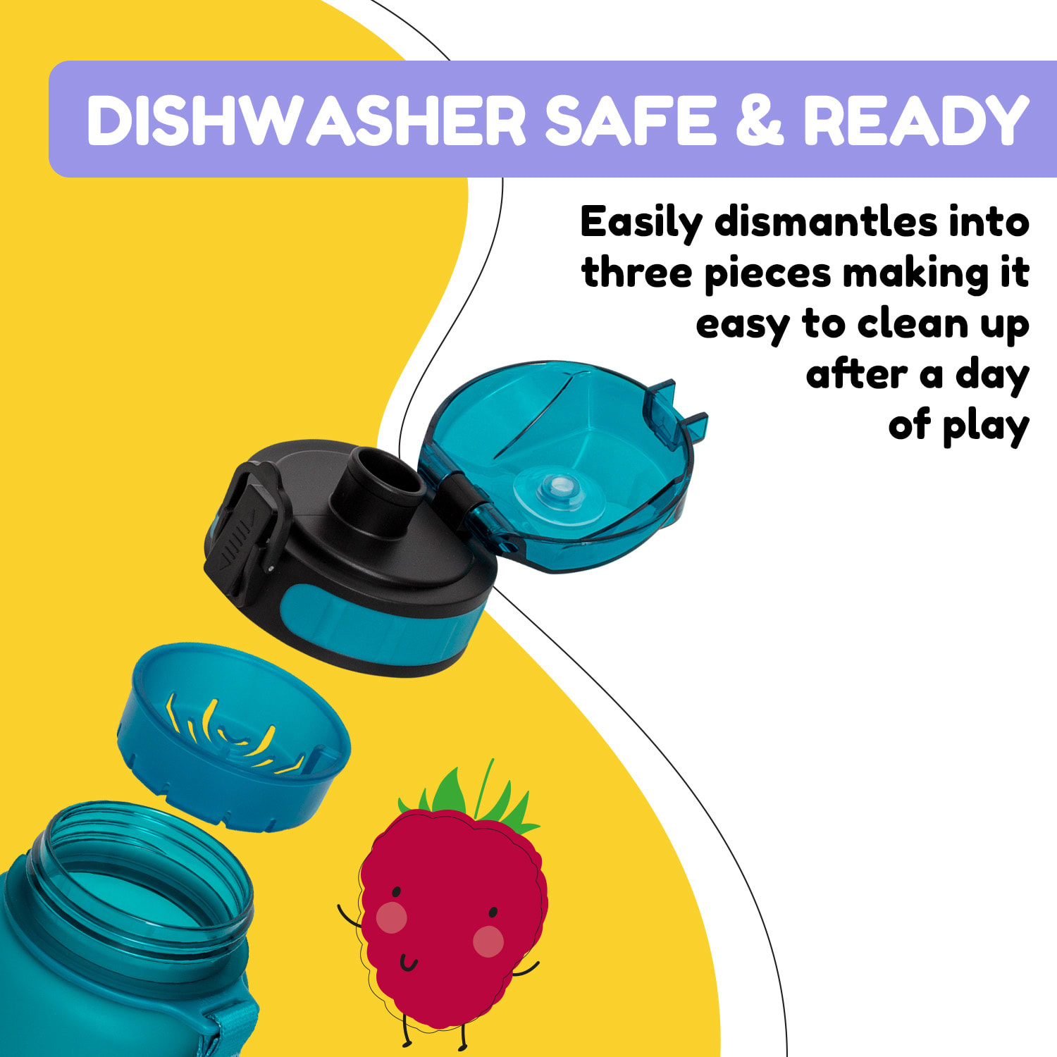 Klarstein Wakaba, fľaša na pitie, 800 ml, Tritan, BPA-free