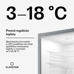 Klarstein Matterhorn 28, mini chladnička, 28 litrov, 35 dB, kompaktná, uzamykateľná