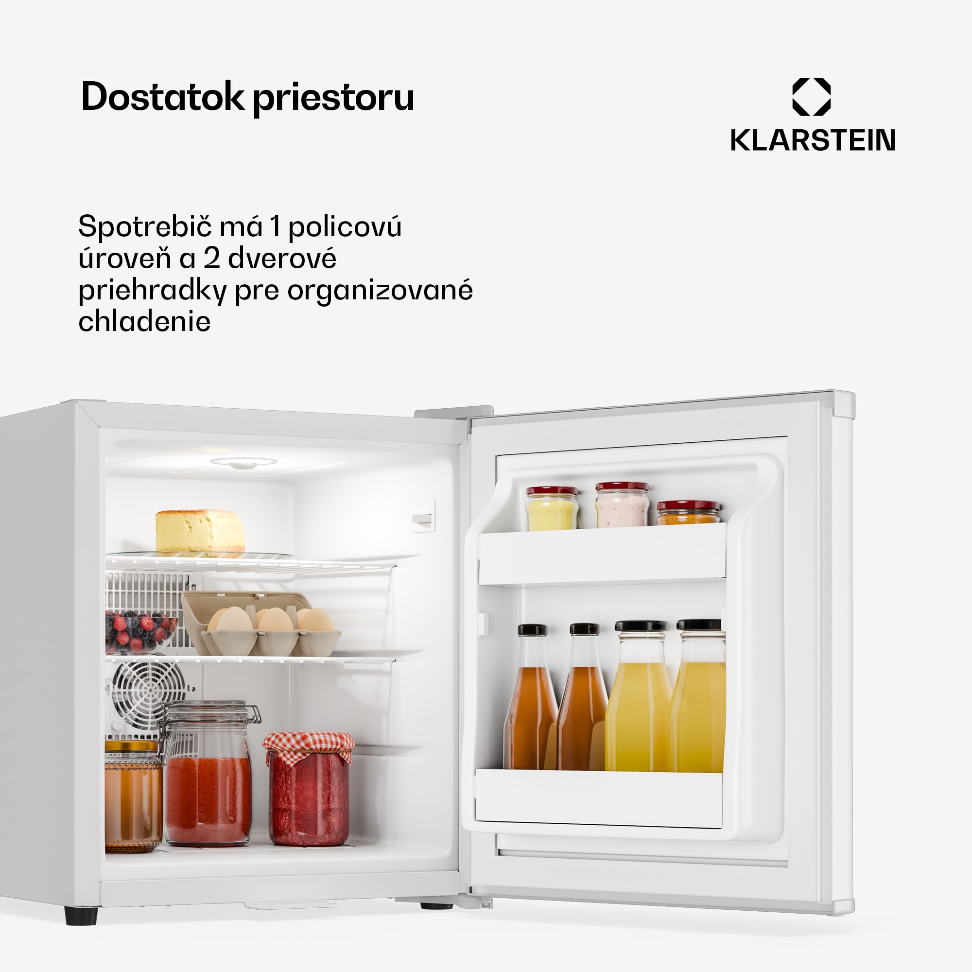 Klarstein Matterhorn 28, mini chladnička, 28 litrov, 35 dB, kompaktná, uzamykateľná – Obrázok 2
