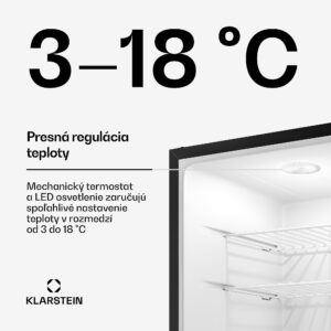 Klarstein Matterhorn 44, mini chladnička, 44 litrov, 35 dB, kompaktná, uzamykateľná