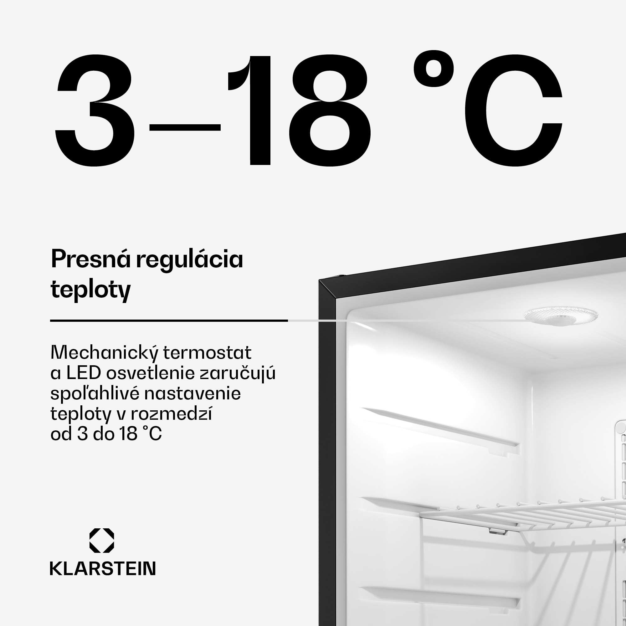 Klarstein Matterhorn 68, mini chladnička, 68 litrov, 35 dB, kompaktná, uzamykateľná