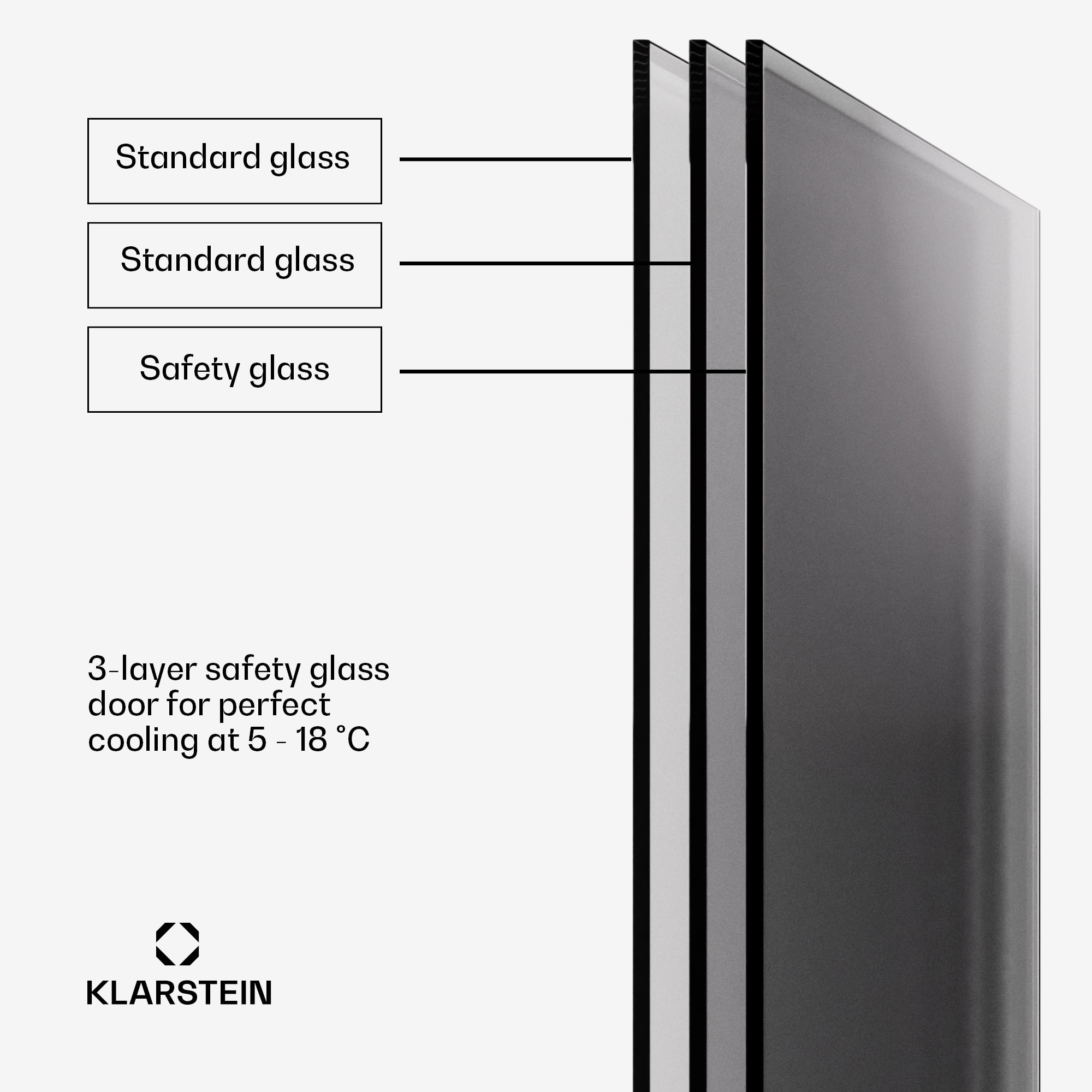 Klarstein Shiraz 8 Uno, vinotéka, 8 fliaš, 8-18°C, dotykové ovládanie