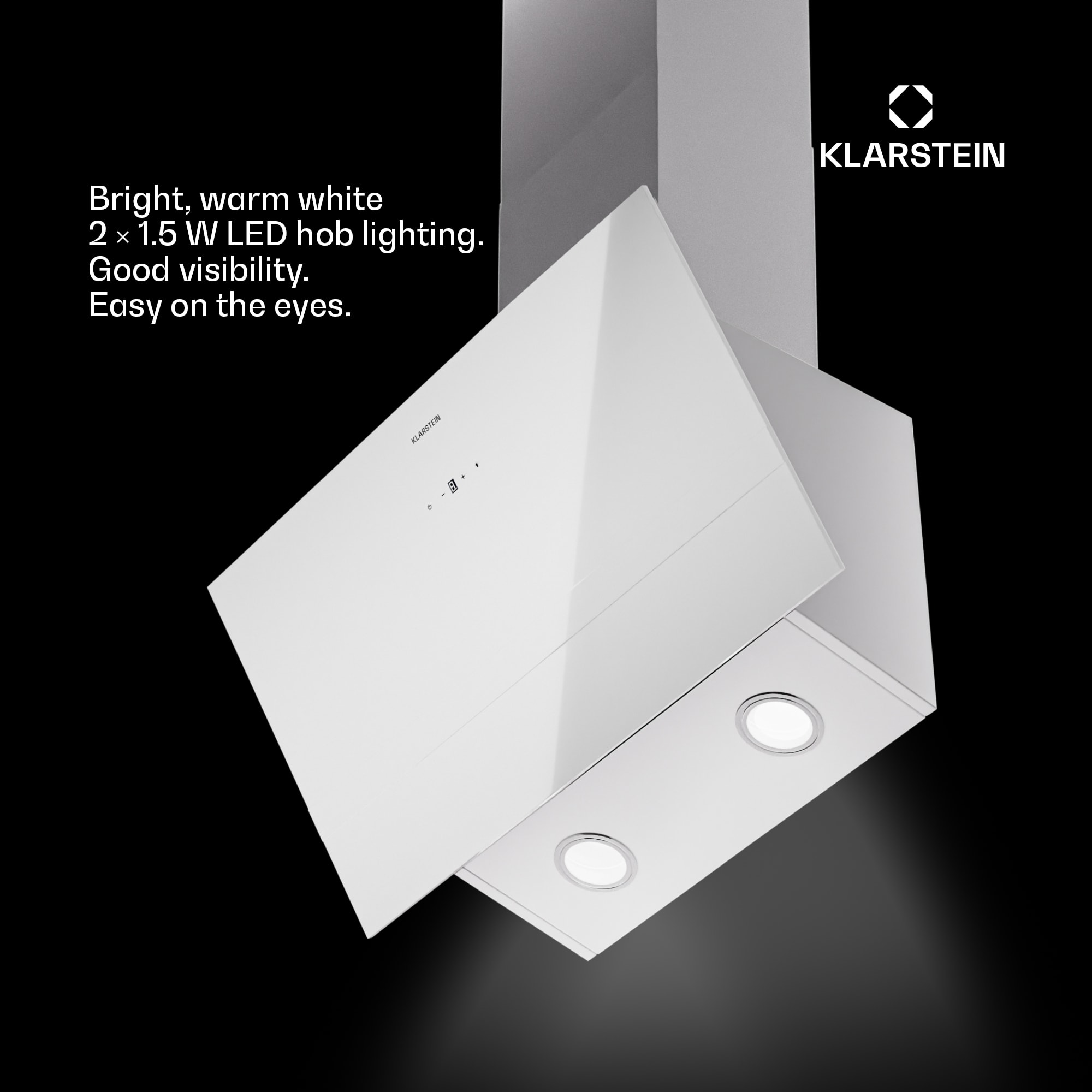 Klarstein Laurel 60, Digestor, 60 cm, odsávaný vzduch: 247 m³/h, LED dotyk