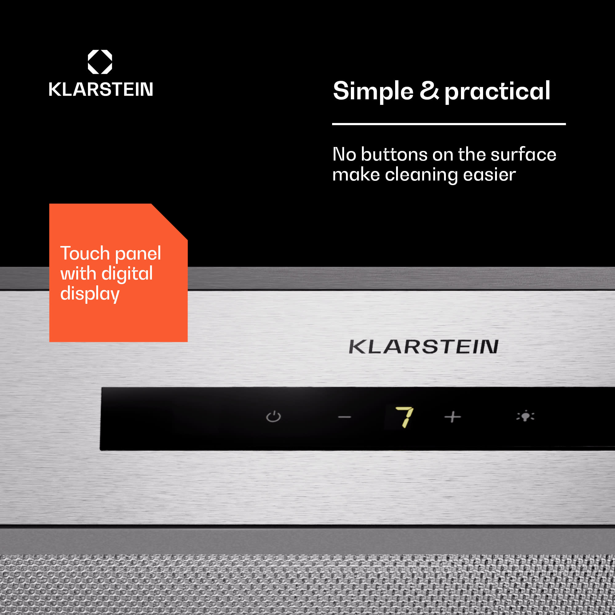 Klarstein Paolo 52, podskrinkový digestor 52 cm 439 m³/h LED Touch A++ – Obrázok 2