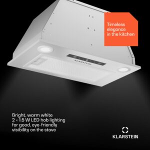 Klarstein Paolo 52 vstavaný Digestor 52 cm 439 m³/h LED Touch A++