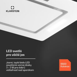 Klarstein Hektor Eco, digestor, 72 cm, 466 m³/h, dotykové ovládanie, sklo