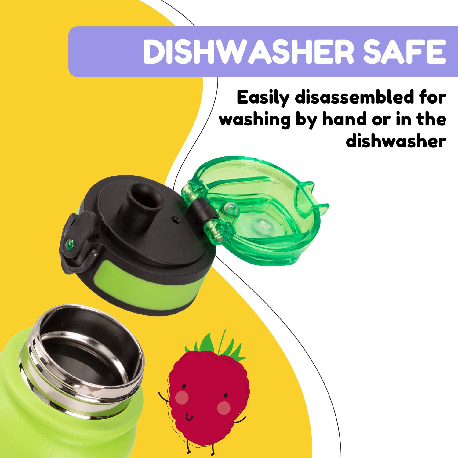 Klarstein Wakaba termoska 550 ml z nehrdzavejúcej ocele Tritan BPA-Free