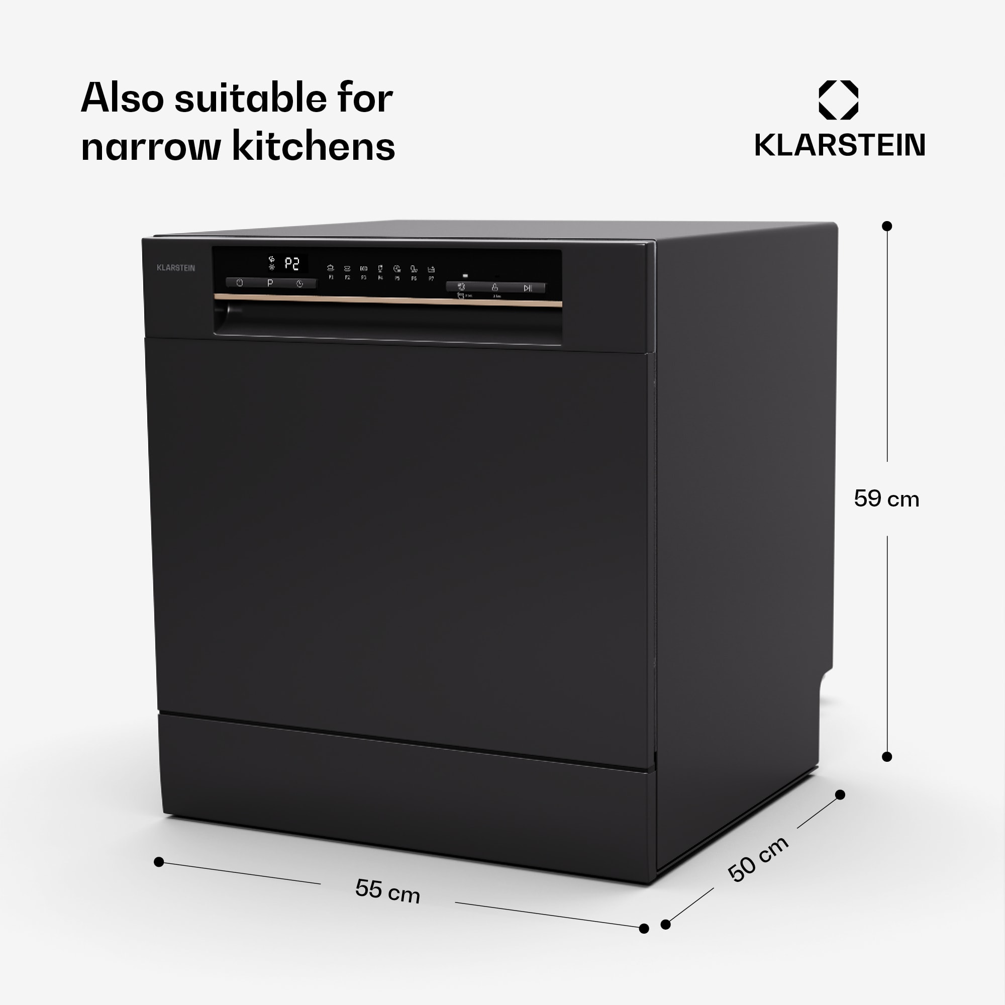 Klarstein Amazonia Eco 8, umývačka riadu – Obrázok 3