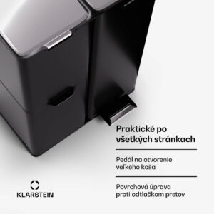 Klarstein Tiyo 3 v 1, kôš na odpadky, 60 litrov, vyberateľný kôš, s mäkkým zatváraním