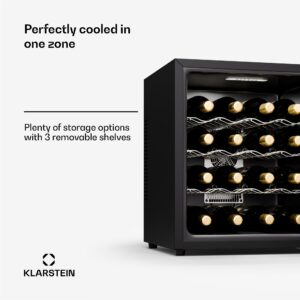 Klarstein Silent Vino 16 Uno, Chladnička na víno, 1 zóna / 16 fliaš