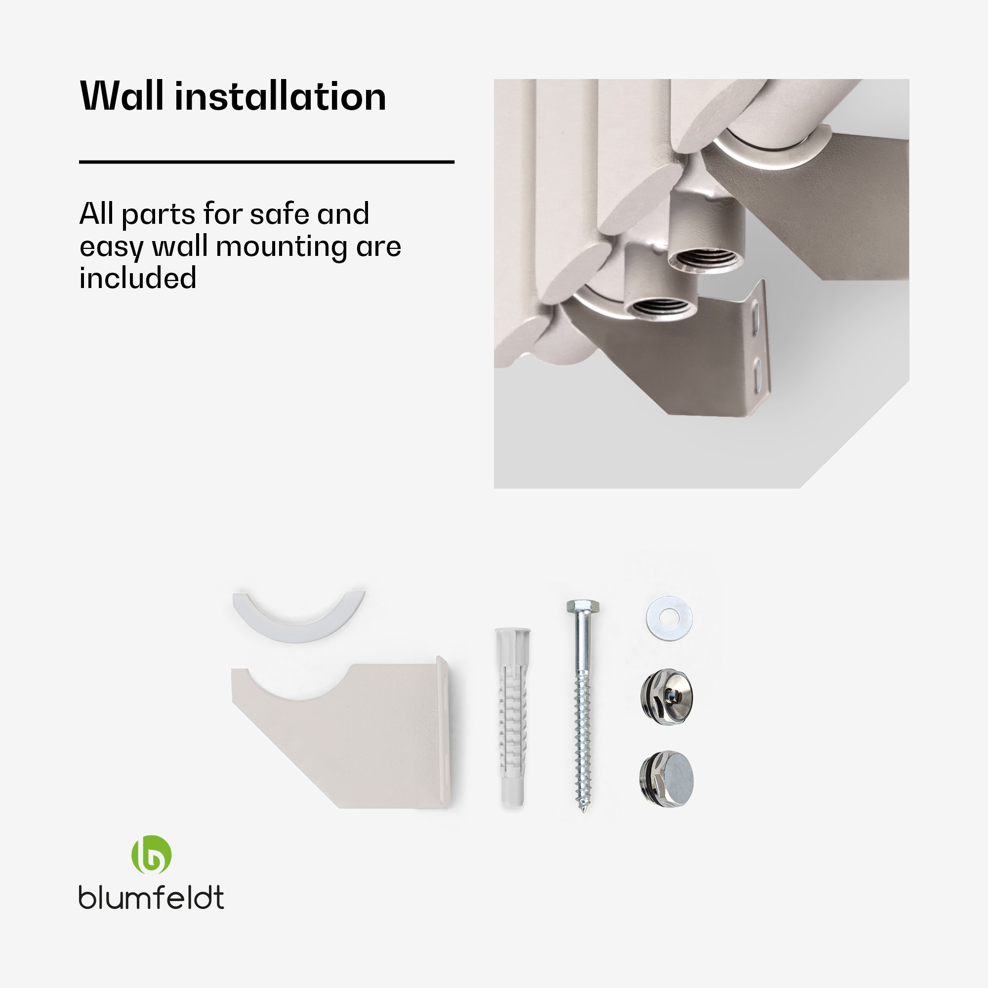 Blumfeldt Tallheo, 100 x 60, radiátor, rúrkový radiátor, 1445 W, teplá voda, 1/2