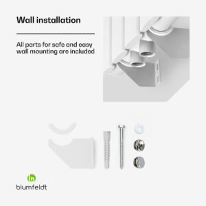 Blumfeldt Tallheo, 41 x 180, radiátor, kúpeľňový radiátor, rúrkový radiátor, 691 W, teplovodný, 1/2