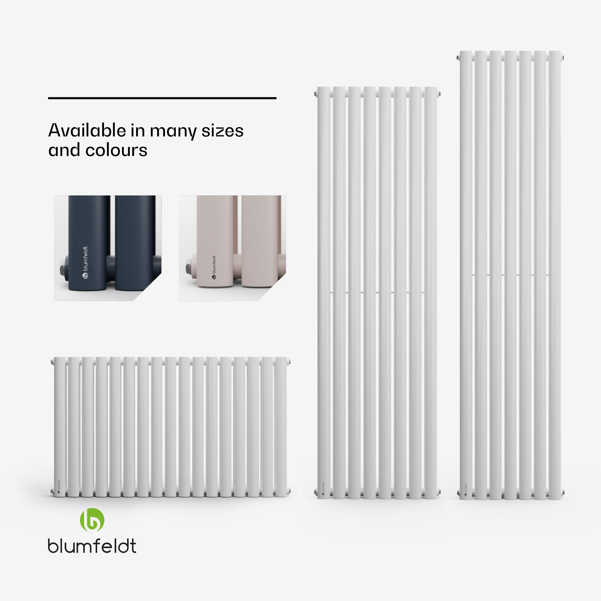 Blumfeldt Tallheo, 41 x 180, radiátor, kúpeľňový radiátor, rúrkový radiátor, 1435 W, teplovodný, 1/2 – Obrázok 2