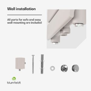 Blumfeldt Fairmont, 50 x 107, radiátor, 509 W, teplovodný, 4 vešiaky uterákov, 1/2"