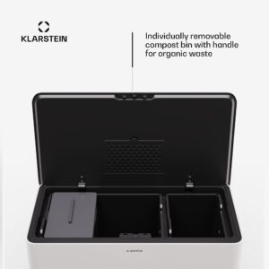 Klarstein Yuma, odpadkový kôš, 40 l, vrátane kompostéra, s nožičkami, pachový filter