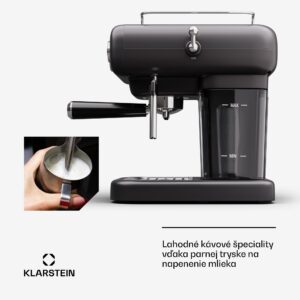 Klarstein Espressionata Evo, pákový kávovar, 950 W, 19 bar, 1,2 l, 2 šálky