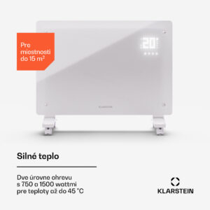 Klarstein Bornholm Smart 1500, konvekčné vykurovacie teleso, 1500W, WiFi, LED, IP24