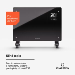Klarstein Bornholm Smart 1500, konvekčné vykurovacie teleso, 1500W, WiFi, LED, IP24