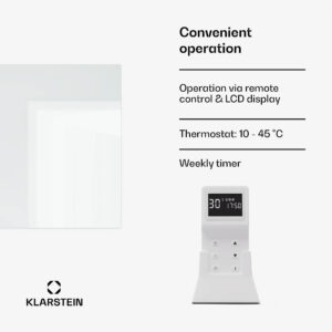 Klarstein Marvel Mirror 720, infračervený ohrievač, 720 W, týždenný časovač, zrkadlo