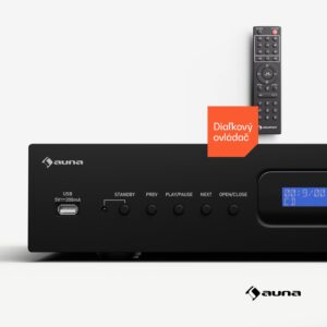 Auna Art22 CD/MP3 prehrávač, HiFi prehrávač, CD, CD-R/RW, CD-MP3, Displej, Diaľkové ovládanie