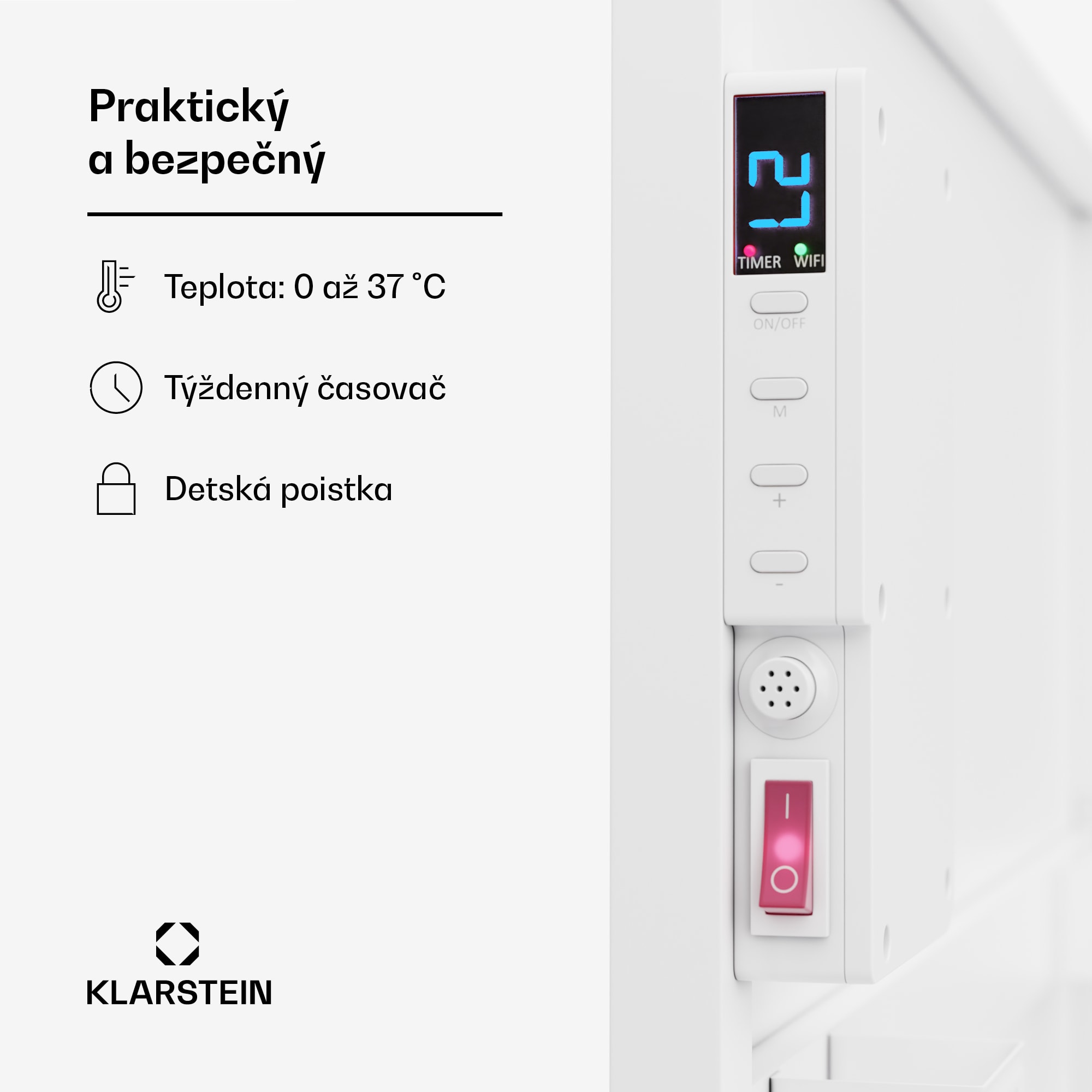 Klarstein Wonderwall Air Smart 600, infračervený ohrievač, 60 x 100 cm, 600 W, aplikácia – Obrázok 2