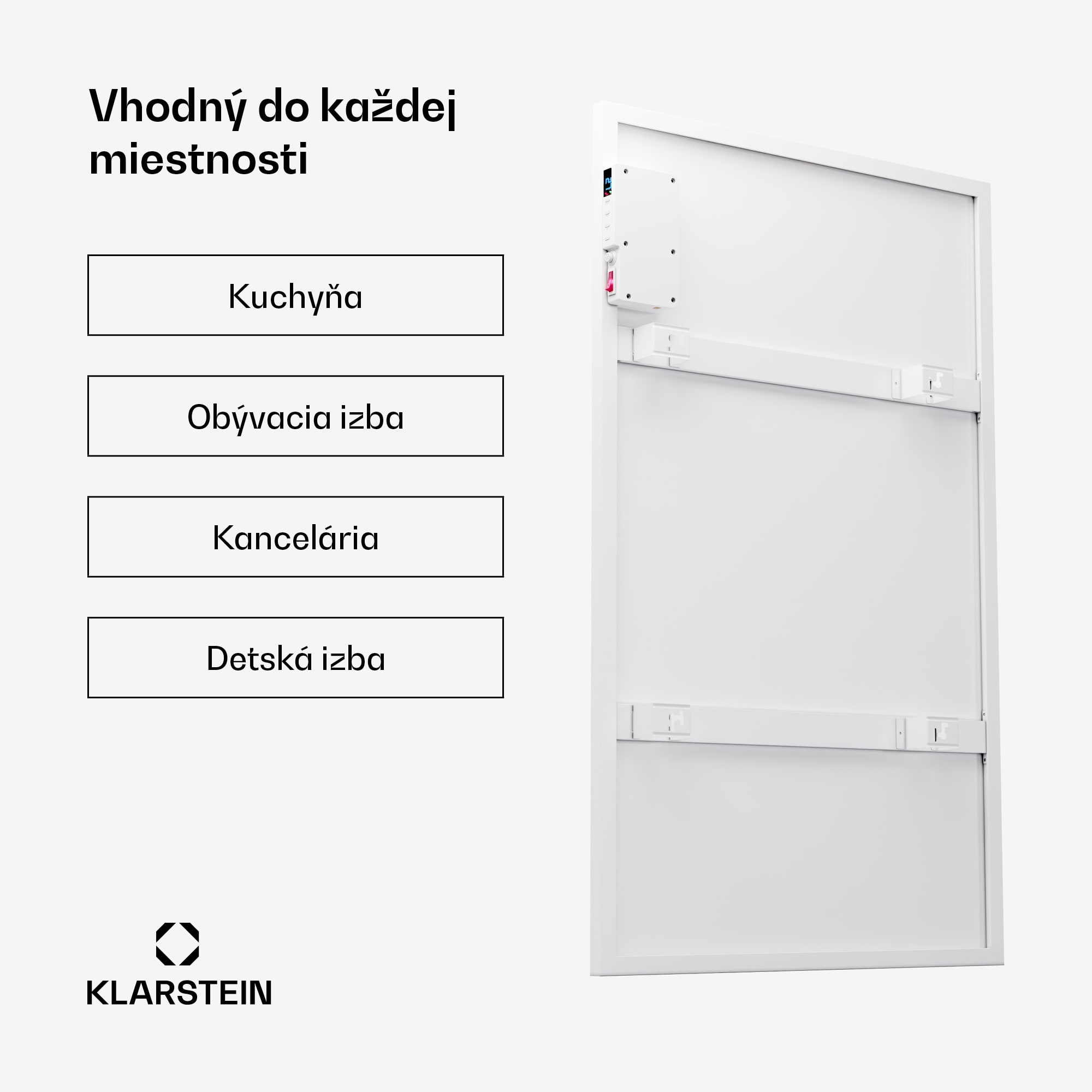 Klarstein Wonderwall Air Smart 600, infračervený ohrievač, 60 x 100 cm, 600 W, aplikácia – Obrázok 3