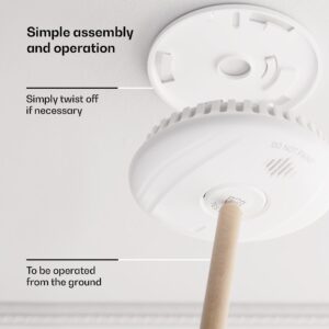 SHD by oneConcept, detektor dymu DOF Pro10, plastový, varovný signál: 85 dB, životnosť batérie 10 rokov