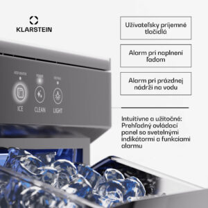 Klarstein Ice Galet, výrobník ľadových nugetiek, 20 kg/24 h, Auto-Clean, 2,2-litrová nádrž na vodu