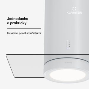 Klarstein Beretta Premium Smart, ostrovčekový digestor, 544 m³/h, aplikácia, odsávanie/recirkulácia vzduchu, LED, filter s aktívnym uhlím