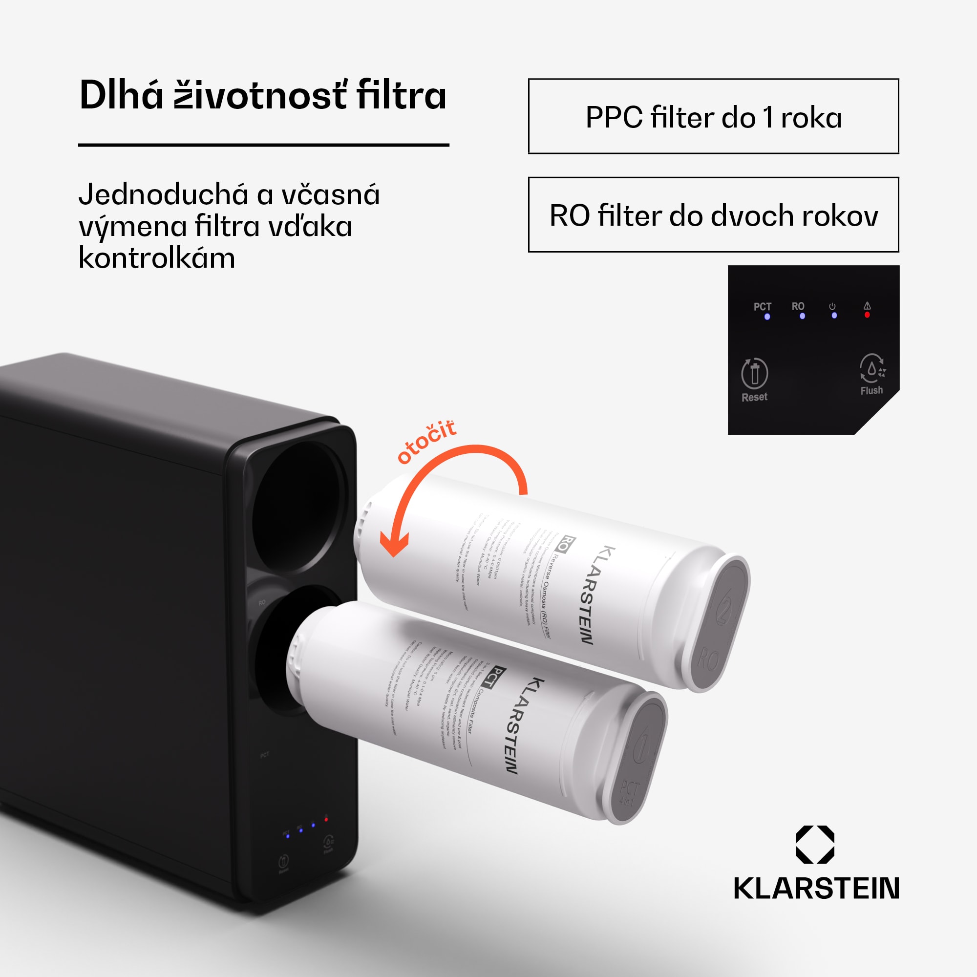 Klarstein PureLine 400, filtračný systém, reverzná osmóza, 400 GPD / 1500 L/d