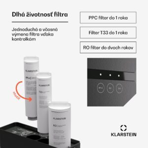 Klarstein PureFina 600, filtračný systém, reverzná osmóza, 600 GPD / 2270 L/d
