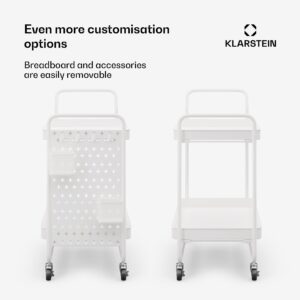 Klarstein Chibi , servírovací vozík, 2 police, kovový, koše, háčiky, mobilný