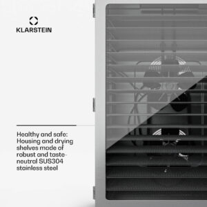 Klarstein Captain Jerky 160, sušička potravín, 1500 W, 30-90 °C, 24-hod. časovač, nehrdzavejúca oceľ