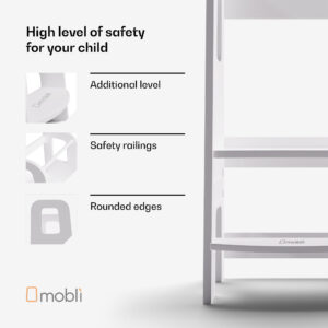 Mobli Ully Montessori, učebná veža, MDF, 40,5 x 86 x 38 cm, výškovo nastaviteľná