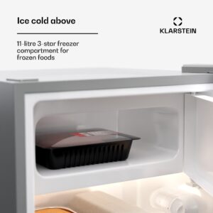 Klarstein Cool Cousin, chladnička s mrazničkou, 70/11 l, 40 dB, 2 police