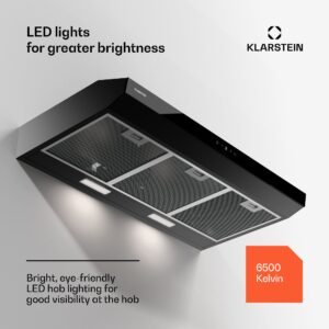 Klarstein Contempo Neo, digestor, podskrinkový, recirkulácia, 175 m³/h, SenseControl, integrované dotykové ovládanie, nehrdzavejúca oceľ / akrylátové sklo