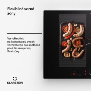 Klarstein Delicatessa 70 Hybrid, vstavaná indukčná varná doska, 4 zóny, 7000 W, sklokeramika