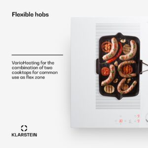 Klarstein Delicatessa 70 Flex, vstavaná indukčná varná doska, 4 zóny, 7000 W, sklokeramika
