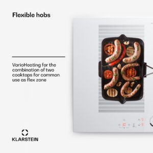 Klarstein Delicatessa 70 Hybrid, vstavaná indukčná varná doska, 4 zóny, 7000 W, sklokeramika