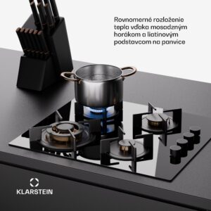 Klarstein Goldflame 4, plynová varná doska, 4 horáky