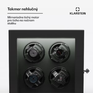 Klarstein Verdon 4, naťahovač hodiniek, na 4 hodinky, 3 režimy, 5 rýchlostí, LED, diaľkové ovládanie