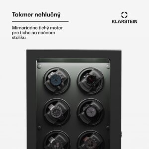 Klarstein Verdon 8, naťahovač hodiniek, na 8 hodiniek, 3 režimy, 5 rýchlostí, LED, diaľkové ovládanie