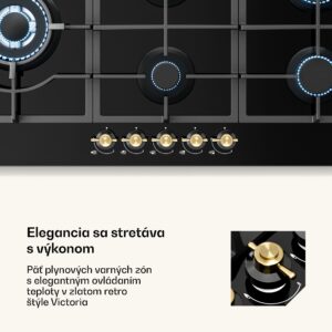 Klarstein Victoria Chef Edition, plynová varná doska, 5 zón