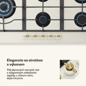 Klarstein Victoria Chef Edition, plynová varná doska, 5 zón