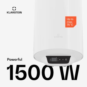 Klarstein ENDURAHEAT SMART 50, bojler, 50 litrov, 75°C. 1500 W, 3 veľkosti biely