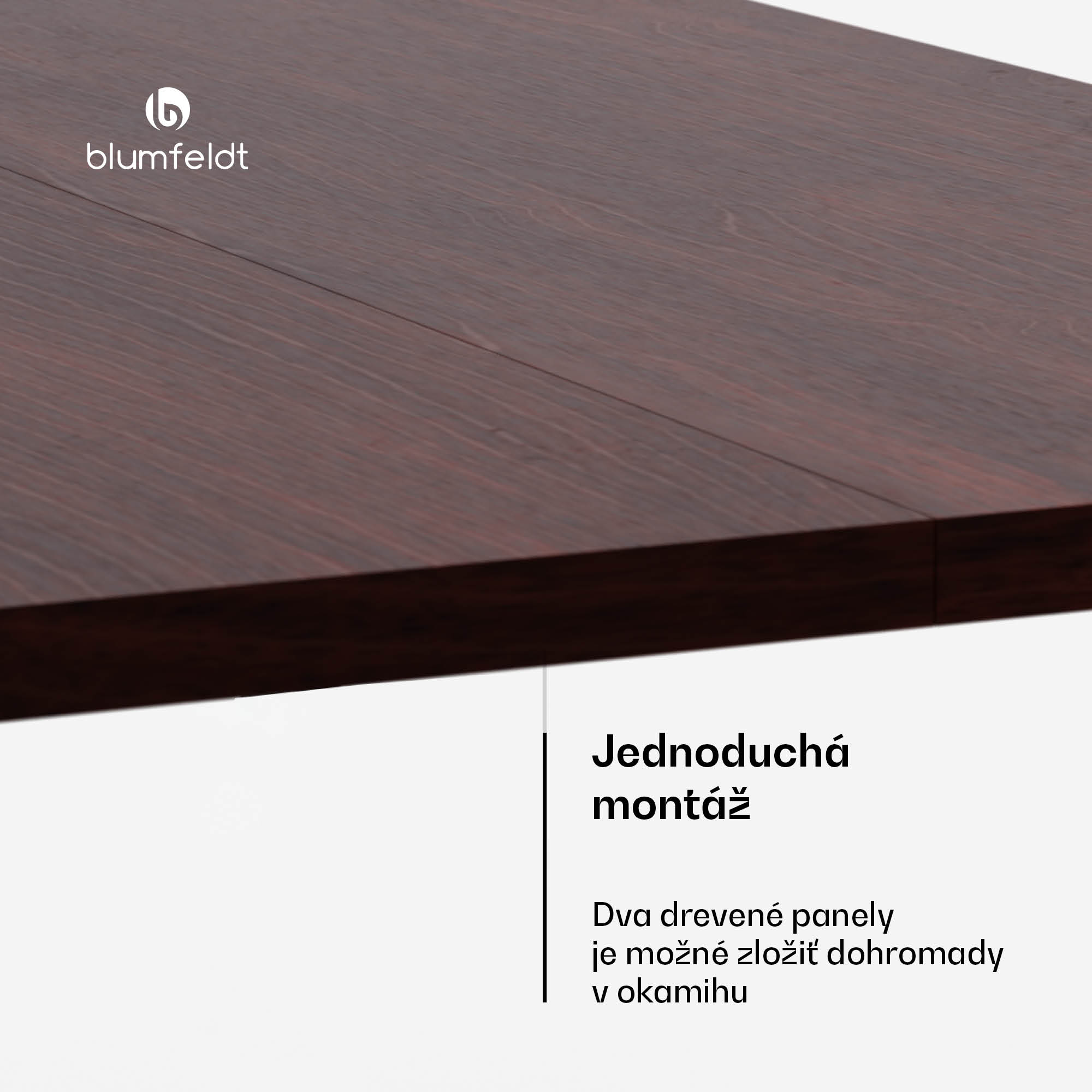 Blumfeldt Bearsdon stolová doska 140 x 80 cm pre kuchyňu a jedáleň, Robustná lamelová drevotrieska – Obrázok 2