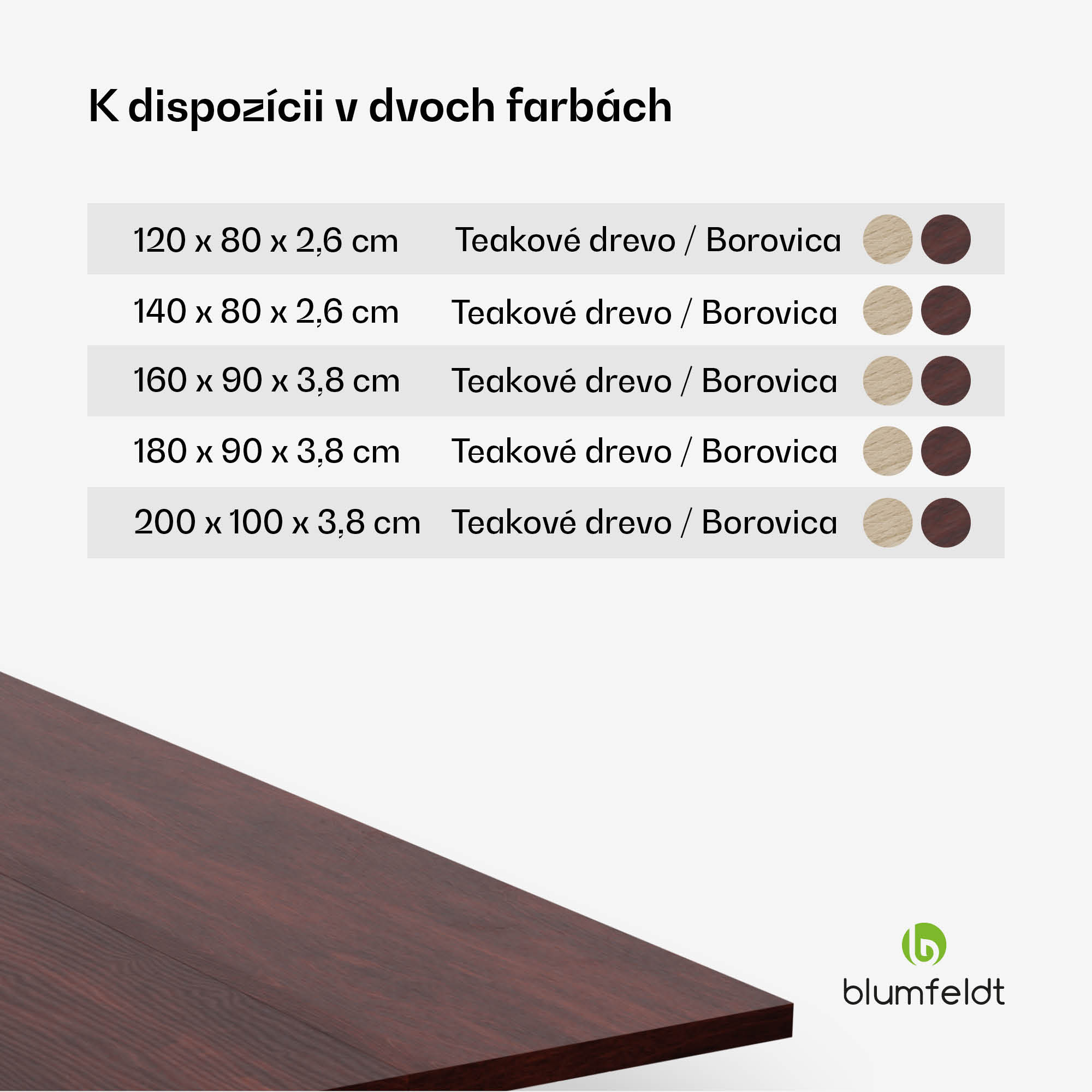 Blumfeldt Bearsdon stolová doska 200 x 100 cm pre kuchyňu a jedáleň, Robustná vrstvená drevotrieska – Obrázok 3