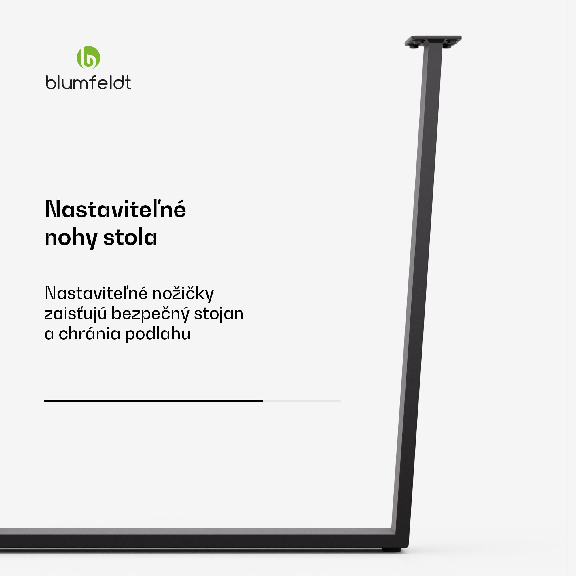 Blumfeldt Ayr Table Legs, Nohy stola 86 x 72 cm, kov