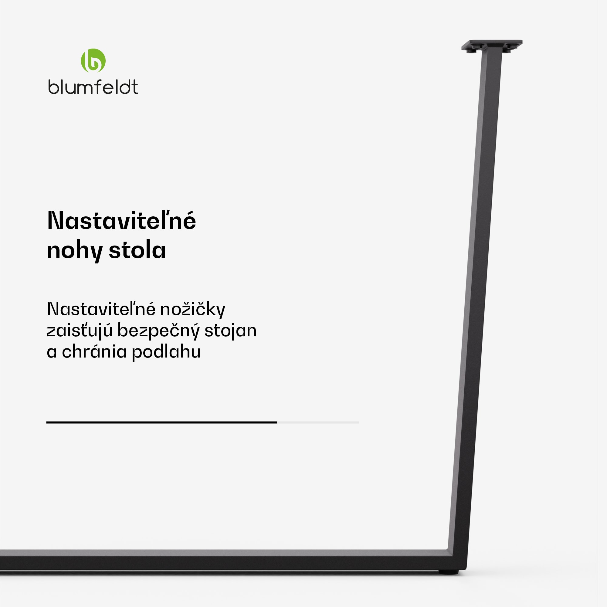 Blumfeldt Ayr Table Legs, Nohy stola 82 x 72 cm, kov